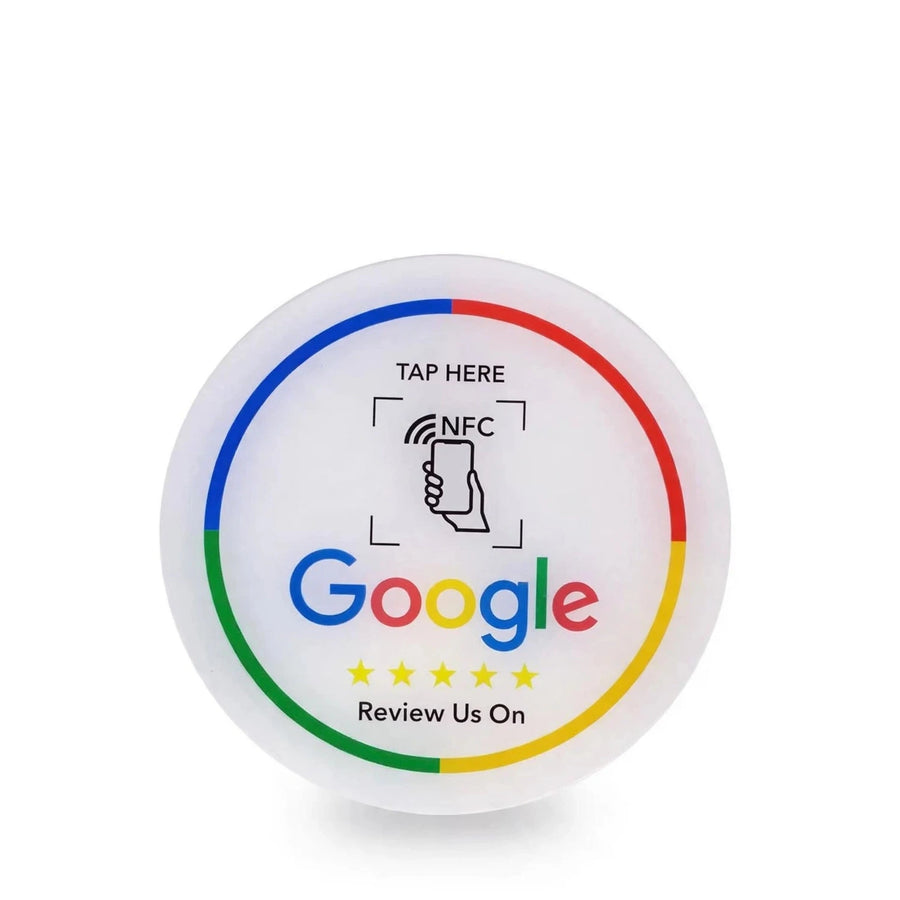 Runder Google Bewertungsaufsteller – NFC