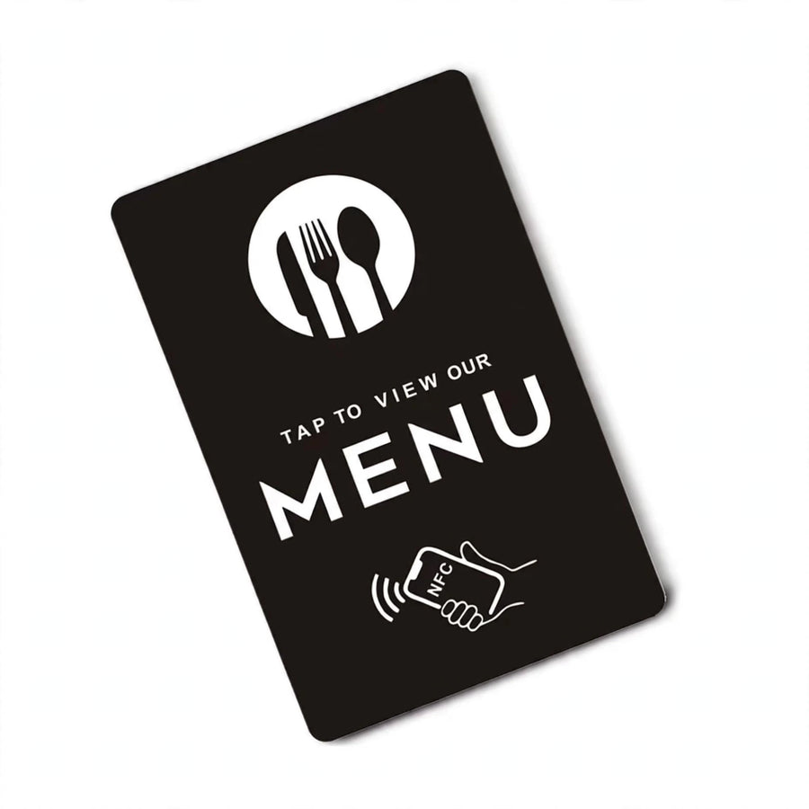 NFC Menükarte – Schwarz/Weiss