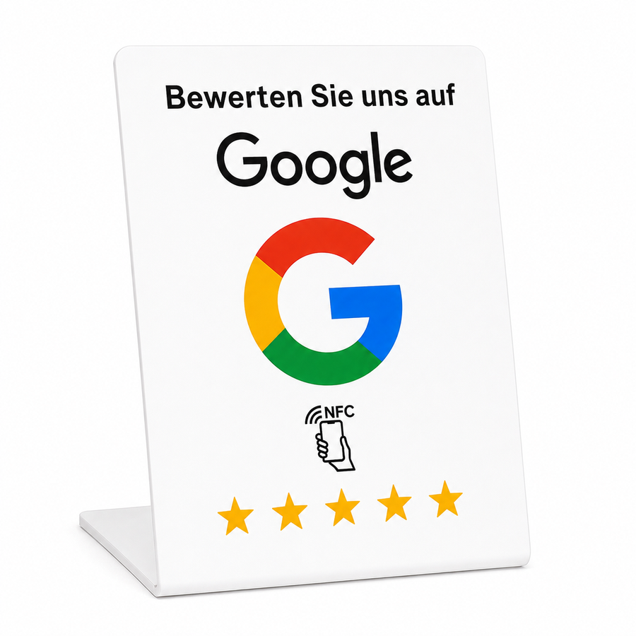 Google Bewertungsaufsteller mit NFC